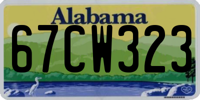 AL license plate 67CW323