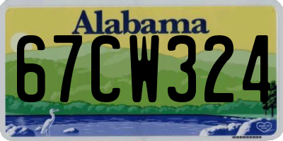 AL license plate 67CW324