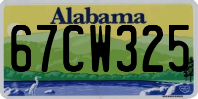 AL license plate 67CW325