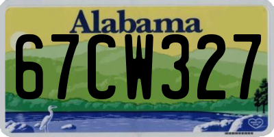 AL license plate 67CW327