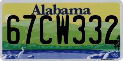 AL license plate 67CW332