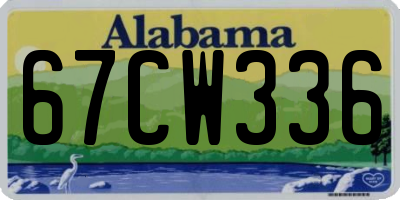 AL license plate 67CW336