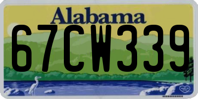 AL license plate 67CW339