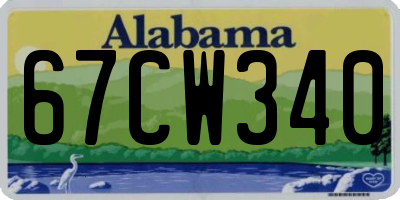 AL license plate 67CW340