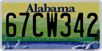 AL license plate 67CW342