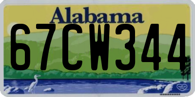 AL license plate 67CW344