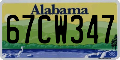 AL license plate 67CW347