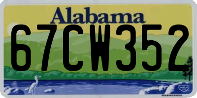 AL license plate 67CW352