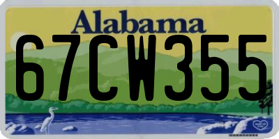 AL license plate 67CW355