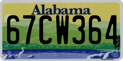 AL license plate 67CW364