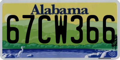 AL license plate 67CW366