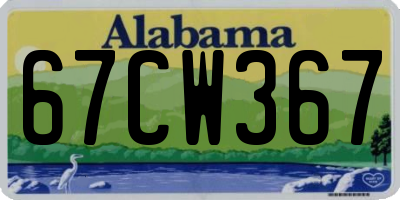 AL license plate 67CW367