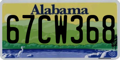 AL license plate 67CW368