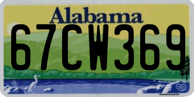 AL license plate 67CW369