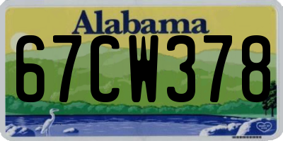 AL license plate 67CW378