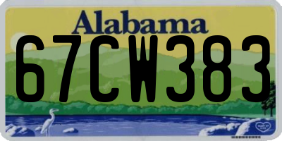 AL license plate 67CW383