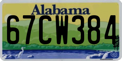 AL license plate 67CW384