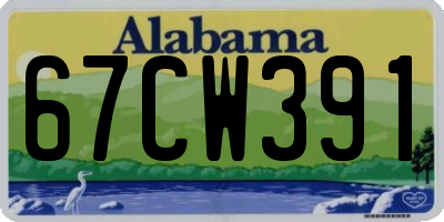 AL license plate 67CW391