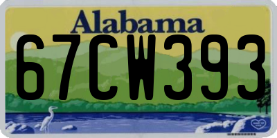 AL license plate 67CW393