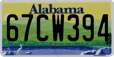 AL license plate 67CW394