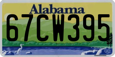 AL license plate 67CW395