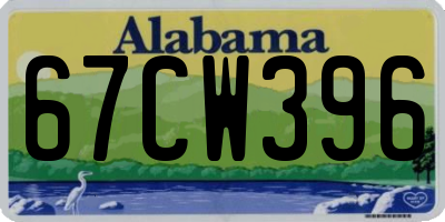 AL license plate 67CW396