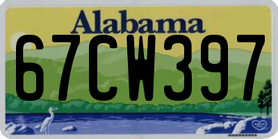 AL license plate 67CW397
