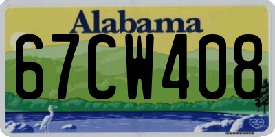 AL license plate 67CW408