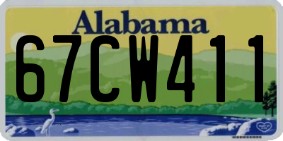 AL license plate 67CW411