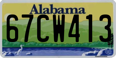 AL license plate 67CW413
