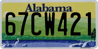 AL license plate 67CW421