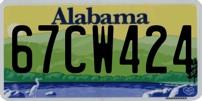 AL license plate 67CW424
