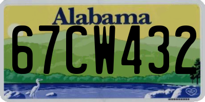 AL license plate 67CW432