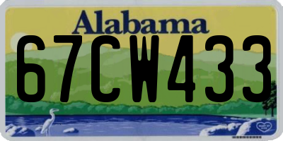 AL license plate 67CW433