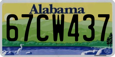 AL license plate 67CW437