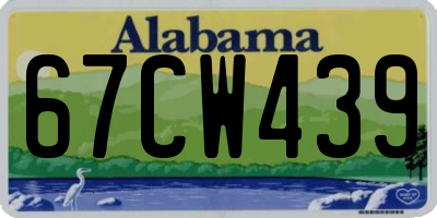AL license plate 67CW439