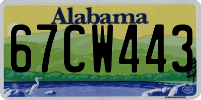 AL license plate 67CW443