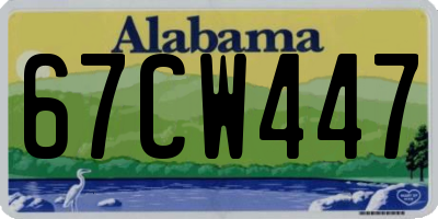 AL license plate 67CW447