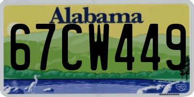 AL license plate 67CW449