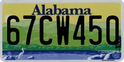 AL license plate 67CW450