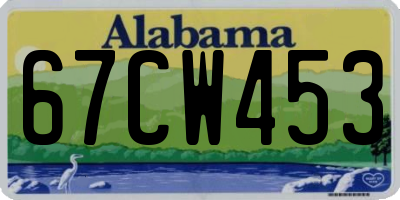 AL license plate 67CW453