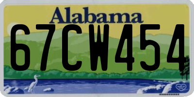 AL license plate 67CW454