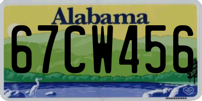 AL license plate 67CW456