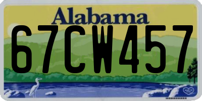 AL license plate 67CW457