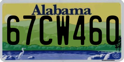 AL license plate 67CW460