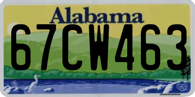 AL license plate 67CW463
