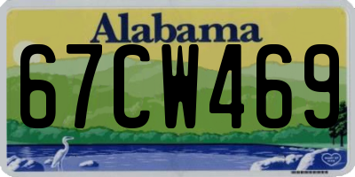 AL license plate 67CW469