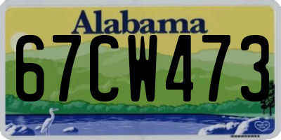 AL license plate 67CW473