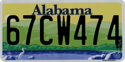 AL license plate 67CW474