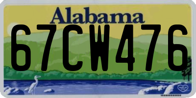 AL license plate 67CW476
